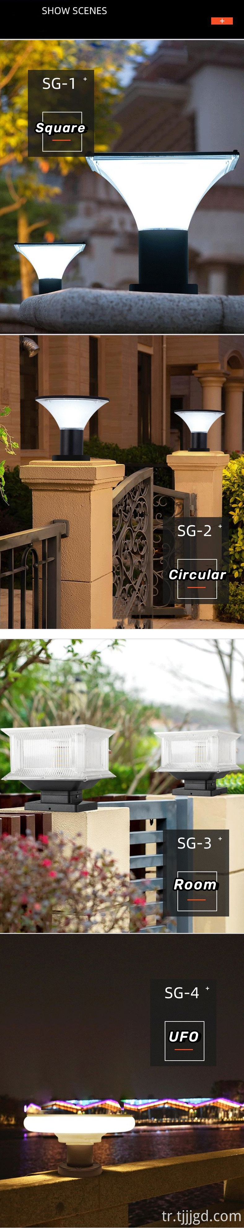 LED Solar Pillar Lights